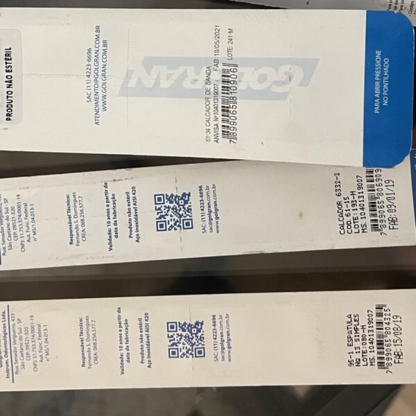 Espátula N13 simples ,calcador normal ,calcador de banda ,avaliador de bandas com a ponta triangular