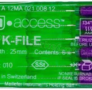 Kit c/ 4 Lima K File M Access Dentsply 010 25mm Blister c/6